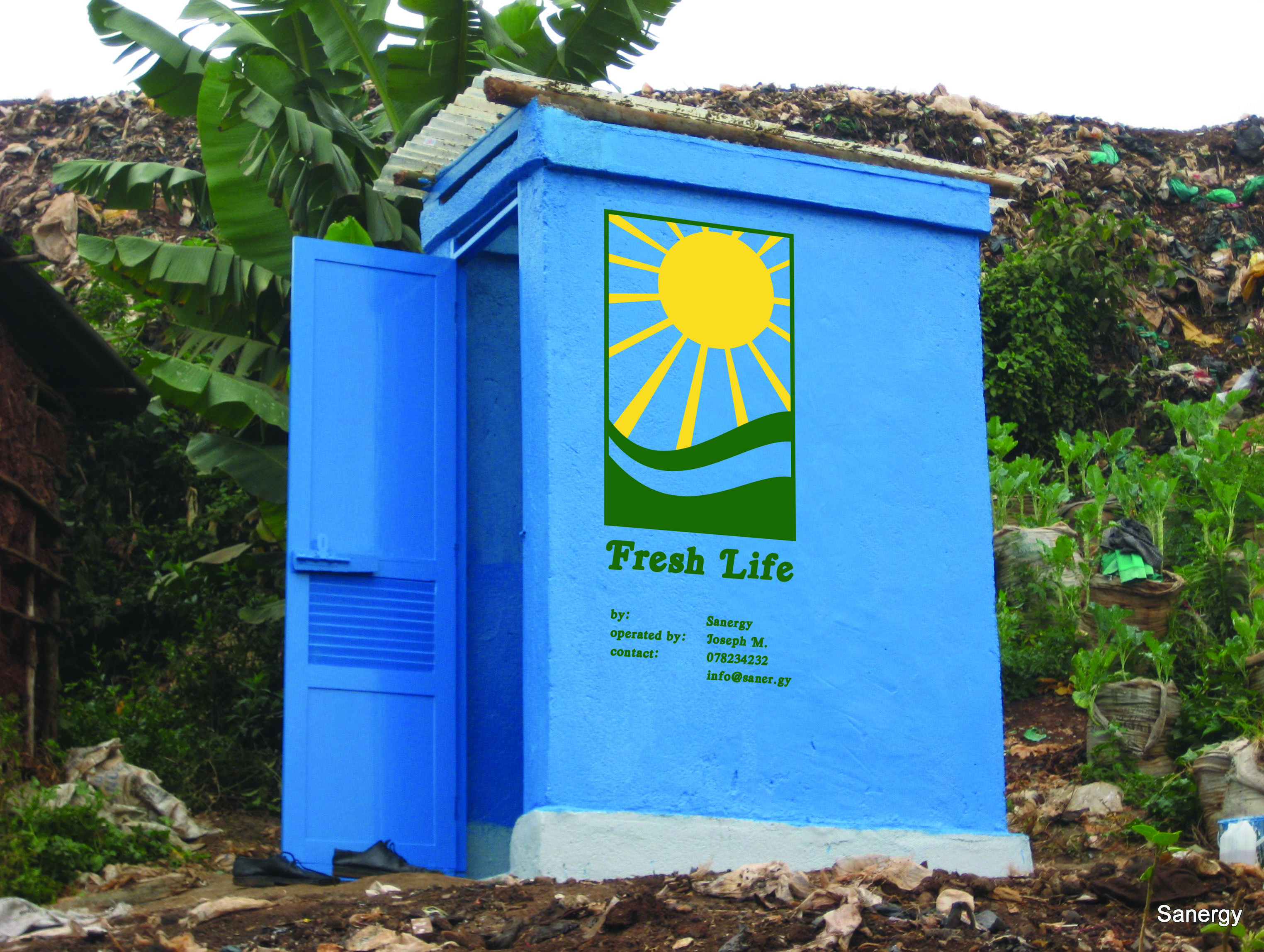 The Fresh Life toilet made by Kenya-based company Sanergy . title=